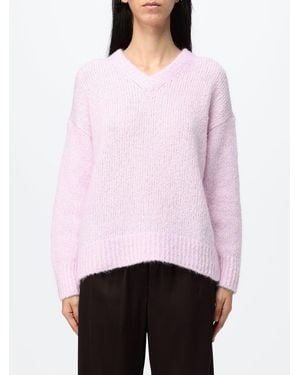 Filippa K V-Neck Wool And Alpaca Blend Jumper With Dropped Shoulders - White