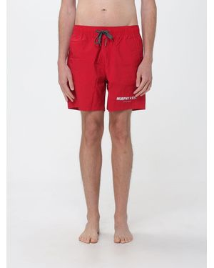 Murphy & Nye Polyamide Swim Shorts With Elastic Waist And Drawstring - Red