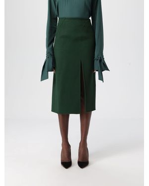 Ermanno Scervino Front Slit Midi Skirt - Green