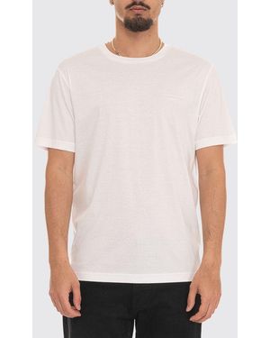BOSS Cotton Crew-Neck T-Shirt With Tone-On-Tone Logo On The Chest - White