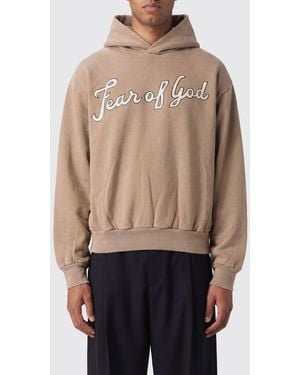 Fear Of God Cotton Hoodie With Logo - Natural