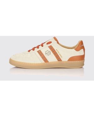 Philipp Plein Retro Rebel Suede Trainers With Applied Stars - Natural