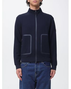 Peuterey Sudadera Con Cremallera De Mezcla De Algodón - Azul