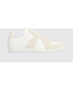 Maison Margiela Replica Leather Trainers - Natural