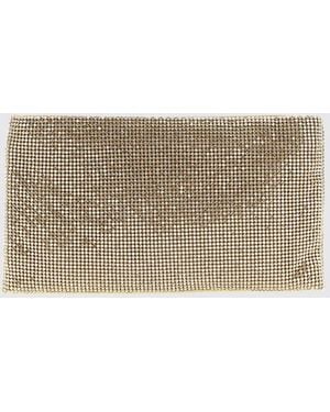Benedetta Bruzziches Your Best Friend Rhinestone Mini Bag With Jeweled Strap - Gray