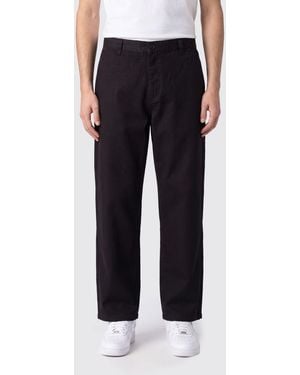 Carhartt Pantalon Large Brady En Coton Avec Logo Arrière - Bleu