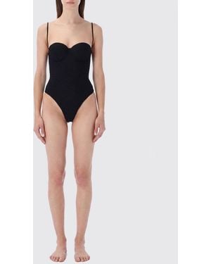 MATINEÉ Nylon One-Piece Swimming Costume With Sweetheart Neckline - Black
