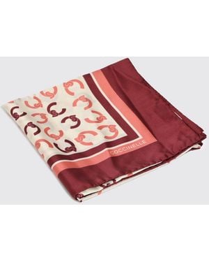 Coccinelle Printed Silk Scarf - Red