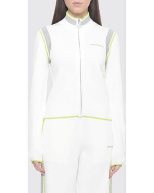 CASABLANCA Viscose Knit Zip-Up Sweatshirt - White