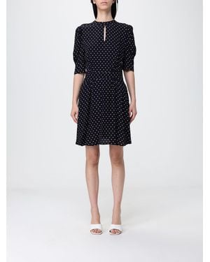 Mar De Margaritas Polka Dot Viscose Mini Dress - Blue