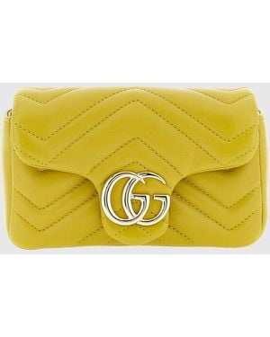 Gucci Gg Marmont Matelassé Nappa Leather Bag - Yellow