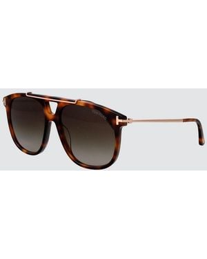 Tom Ford Sam Ft1306 Metal And Acetate Sunglasses - Multicolour