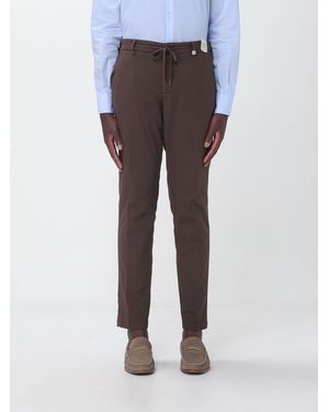 Myths Cotton Slim Fit Trousers With Drawstring - Multicolour