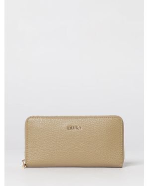 Liu Jo Caliwen Xl Grained Faux Leather Wallet - Natural