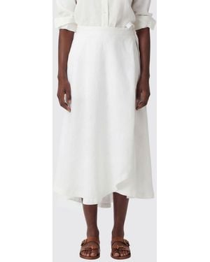 Polo Ralph Lauren Wrap Linen Skirt - White