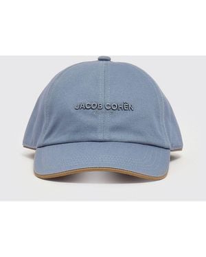 Jacob Cohen Cotton Twill Hat With Embroidered Logo - Blue