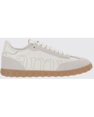 Ami Paris Leder Sneakers Mit Perforiertem Logo - Weiß