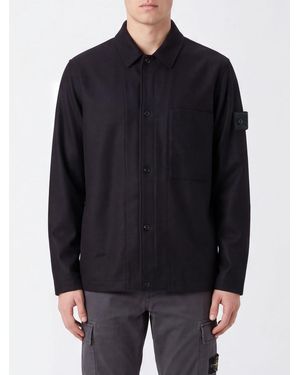 Stone Island Ghost Capsule Monochrome Nylon Shirt Jacket - Blue