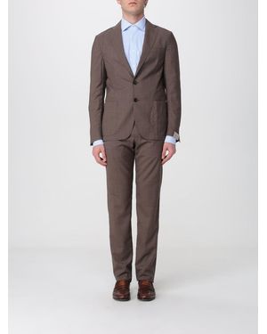 Corneliani Wool Blend Single-Breasted Suit - Brown
