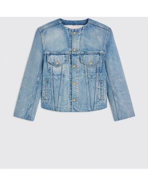 Celine Giacca Di Jeans Candeggiata - Blu