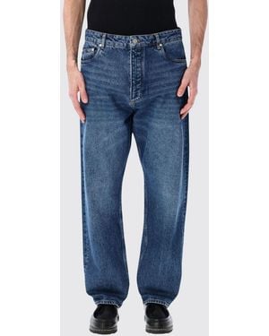 Studio Nicholson Jeans A Gamba Larga - Blu
