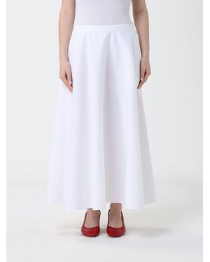 Liviana Conti Nashira A-Line Midi Skirt - White