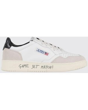 Autry Medalist Low Leather Trainers - Natural
