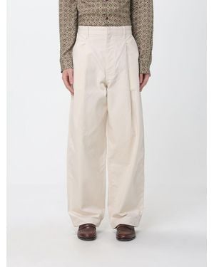 Drole de Monsieur Cotton Wide Leg Trousers - Natural