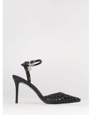 Just Cavalli Braided Faux Leather Pumps - White