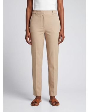 Circolo 1901 Mid-Rise Slim Fit Cropped Pants - Natural