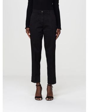 Mason's Stretch Cotton Cropped Fit Pants - Black
