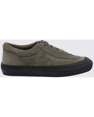 Stone Island Niedrige Sneaker Aus Kalbsveloursleder Mit Compass-Logo - Grün