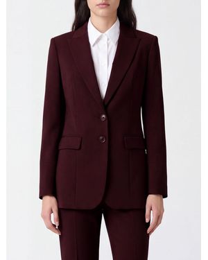 Patrizia Pepe Blazer Corto De Crepé Con Cierre De Dos Botones Y Solapas - Morado