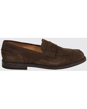 Alberto Fasciani Brian Suede Calfskin Loafers With Saddle Strap - White