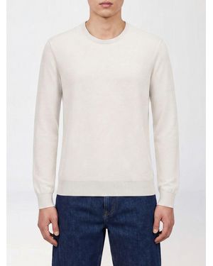 Fay Basic Cotton And Silk Pullover - White