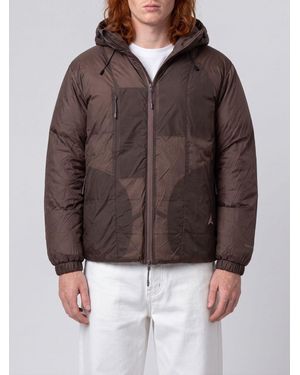 ROA Water-Repellent Nylon Down Jacket With Hood And Duck Down Padding - Brown