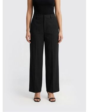 Balenciaga Wool Wide Leg Trousers - Black