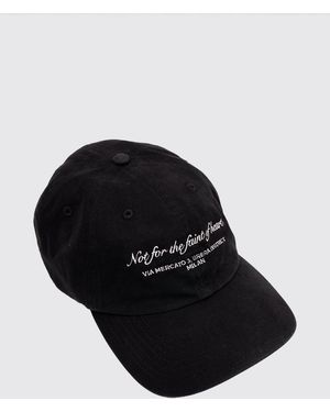 D1 Milano Cotton Baseball Cap With Slogan - Black