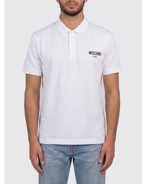 Moschino Cotton Polo Shirt With Logo - White
