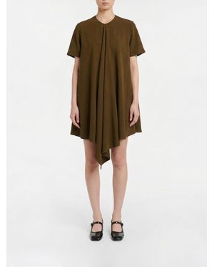 Loewe Asymmetric Viscose Dress - Natural