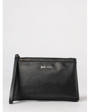 Just Cavalli Saffiano Faux Leather Pouch - Black