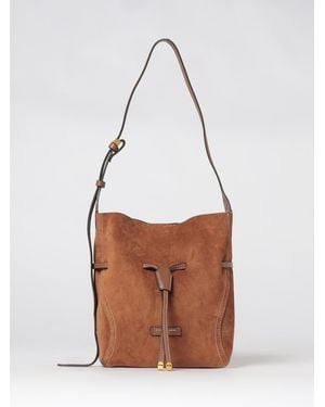 Gianni Chiarini Bolso Saco Sienna De Piel Y Ante Con Cordón Ajustable - Marrón