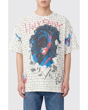 SAINT Mxxxxxx Relaxed Fit Graphic Print T-Shirt - Blue