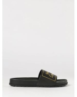 Versace Jeans Couture Glitter Logo Rubber Sliders - White
