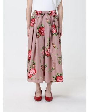 Dolce & Gabbana Dolce &Amp Gabbana Floral Cotton Skirt - Pink
