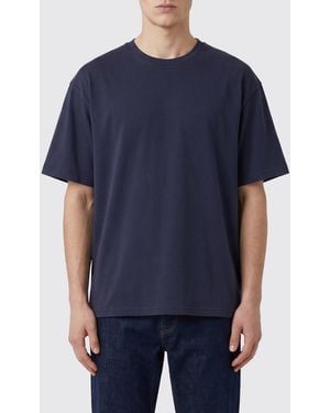 DUNST Camiseta Básica De Algodón - Azul