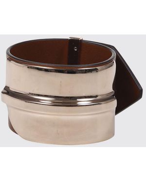 Max Mara Tavola Armband Von Aus Glattem Kalbsleder Mit Steckverschluss - Braun