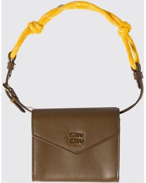 Miu Miu Leather Wrist Wallet - Metallic