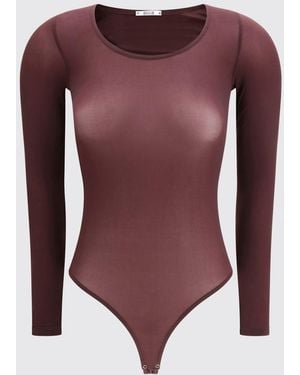 Wolford Stretch Technical Fabric Bodysuit - Purple