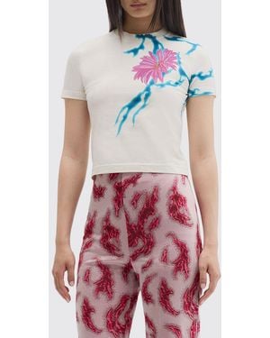 MACCAPANI Printed Viscose T-Shirt - White